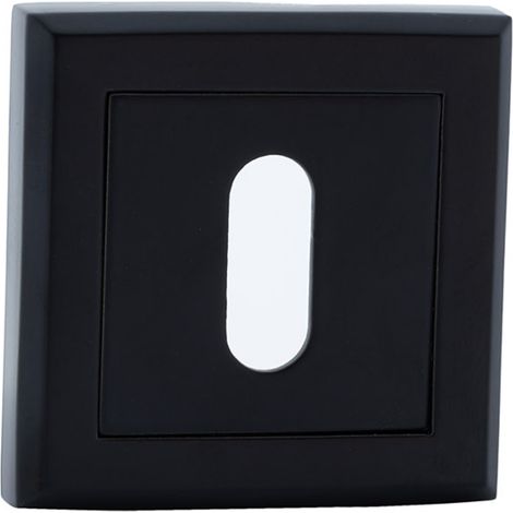 Bocallave cuadrada oval zamak negro esquinas curvas (1/2)