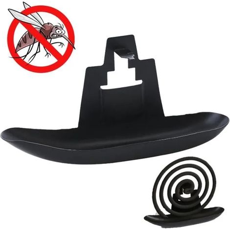 Support de Bobine de Moustique - Créatif - Noir - Design Scandinave - 15.9x3.7x8cm - 90g (1/4)