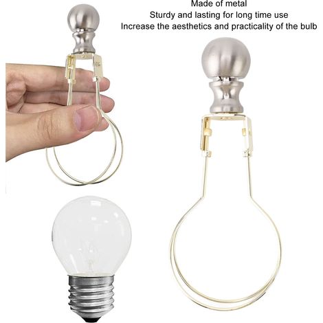Adaptateur de Lampe Clip Métal Doré 2 Pièces, Support de Luminaire Moderne et Style pour Salon et Chambre (1/5)