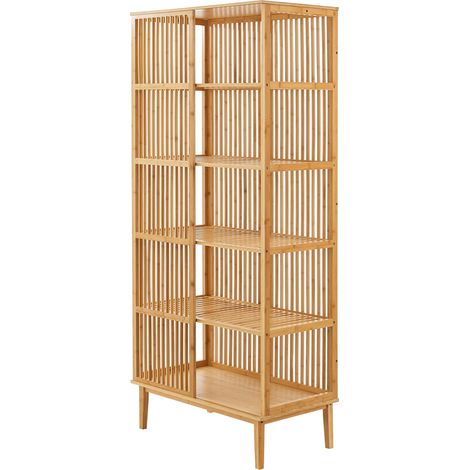 Mensola autoportante in bambù 185 x 80 x 45 cm naturale 030006955