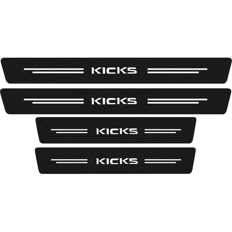 (4 pièces pour Kicks) 4 protections de seuil de porte en fibre de carbone,autocollants décoratifs en cuir pour Nissan Kicks P15,accessoires auto (1/3)