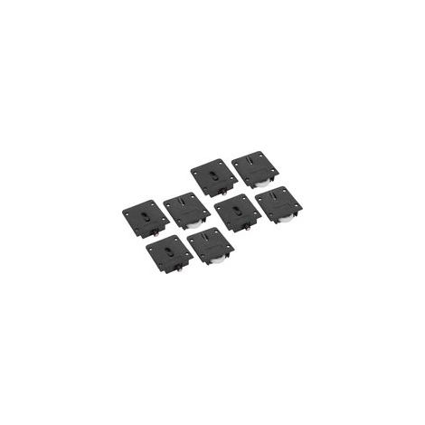 Lot de 4 roulettes de porte coulissante de 25 mm pour meubles de placard