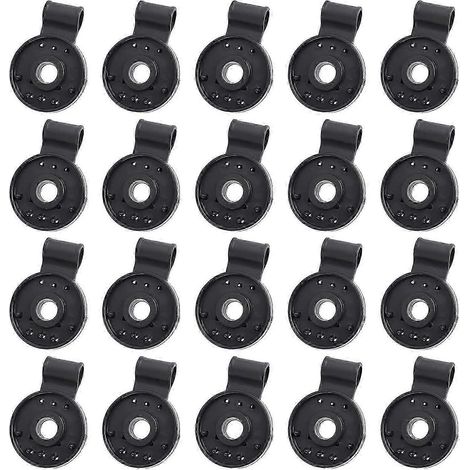 Lot de 20 pinces robustes pour toiles d'ombrage, pinces de jardin en plastique noir de 10,5 cm (4,13 pouces) pour filets solaires, films pour serres, filets anti-oiseaux - Fixation sécurisée (1/5)