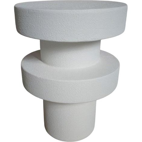 Couchtisch Rebecca Mobili Kalix 45x33x33 cm MGO Weiß Moderner