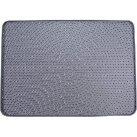 Tappetino per lettiera per gatti 50 x 36 cm, tappetino antiscivolo in silicone, impermeabile, facile da pulire, sicuro per i gatti (1/5)