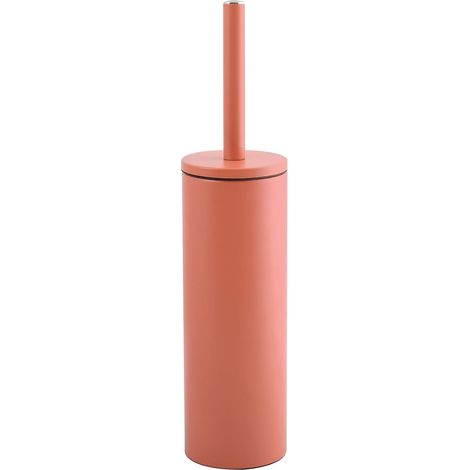 1 - Brosse WC - Support Acier - Tête Interchangeable - Design Classique Hygiénique - Salle De Bain - Rouge - 40x9,5x9,5cm