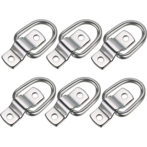 Ganchos de anclaje de montaje en superficie, anillas en D de acero, capacidad de 1200 lb, paquete de 12 unidades - KZQ