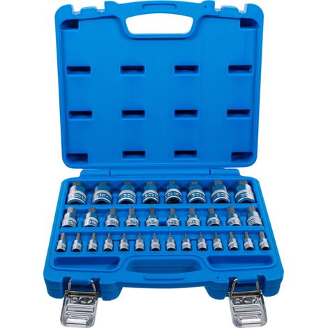 Jeu de douilles à embouts six pans femelle BGS 2-19 mm, 1/4-9/16", métriques et pouces, 32 pièces (1/5)