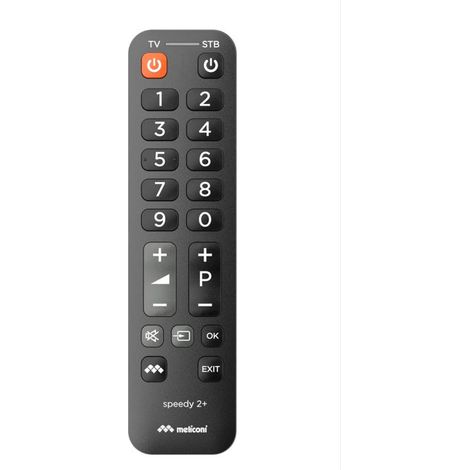 Meliconi Speedy 2+ Fernbedienung IR Wireless TV, TV-Tuner, Beistellgerät Drucktasten (1/2)