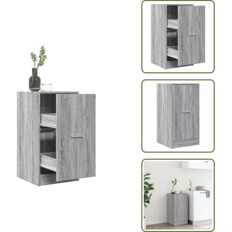 vidaXL Armoire apothicaire sonoma gris 40x41x77,5 cm bois d'ingénierie