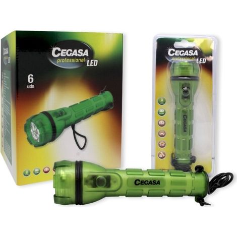 Cegasa professionelle Taschenlampe de 3 led - stoßfest und wasserdicht ip44 - angetrieben von 2 aa lr6 Batterien (nicht enthalten)