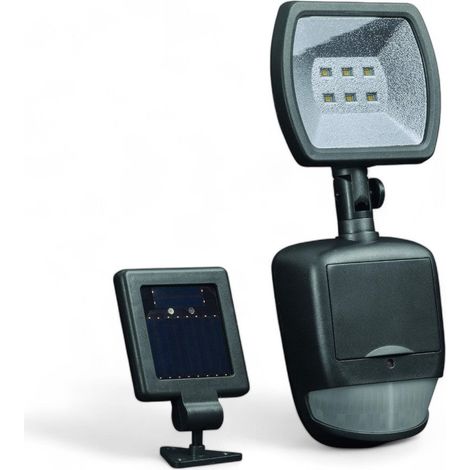 Faretto led regolabile con sensore di movimento e pannello solare 120 lumen (1/3)
