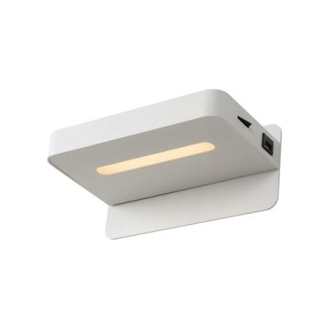 Applique Lucide Atkin bianco/legno LED 5W 2700K 350lm