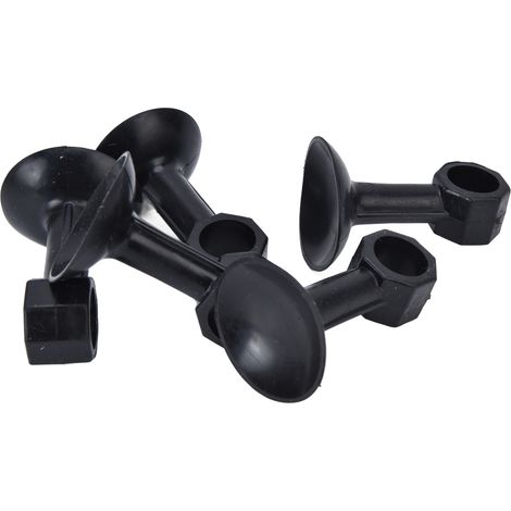Lot de 10 butées de porte rondes en caoutchouc pour lave-linge à chargement frontal, noires. (1/5)