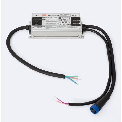 Driver 100-240V Output 27-56V 1300-2100mA 75W IP67 XLG-75-H-AB  MEAN WELL 75 W