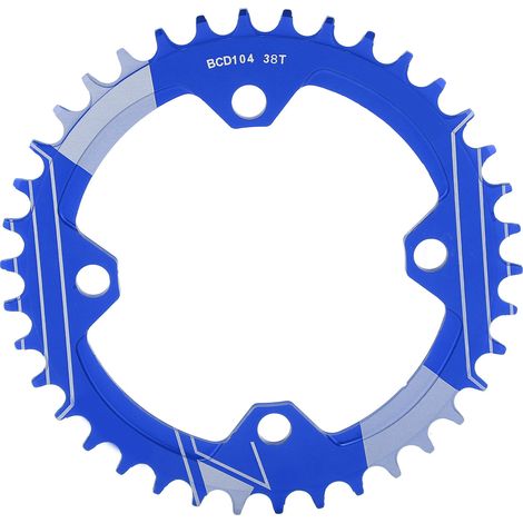 Lebycle 38T Ritzel, blau, für Mountainbikes, 104 mm Lochkreis, Aluminiumlegierung, Narrow-Wide-Profil (1/5)