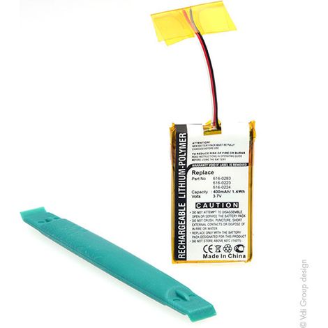 NX - Batterie MP3/MP4/Multimédia 3.7V 400mAh - 616-0223616-0224616-0225616-02 (1/4)