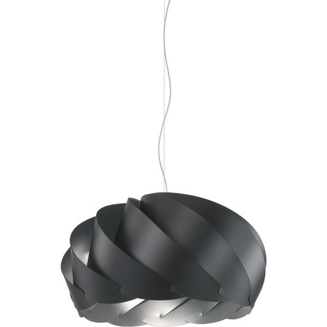 Sospensione Moderna Half Globe Polilux ® Nero E Metallo Cromo 1 Luce E27 D42Cm (1/2)