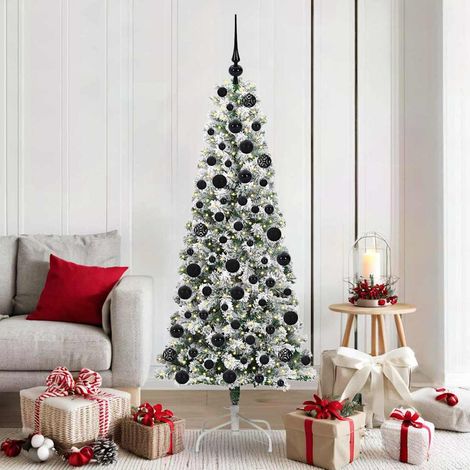 Künstlicher klappbarer Weihnachtsbaum Grün und Weiß 180 cm