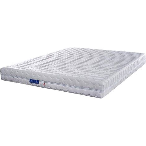 Matelas 90x190 x 19 cm - Special Sommier Electrique - une Face Soutien Souple et une Face Soutien Ferme - Dehoussable Housse Lavable - reference Clarisse - Noyau Poli Lattex HR Dernière Génération Ind