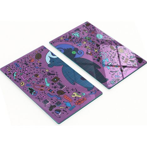 Robuste und stilvolle Glasplatten mit Muster für Damen und Herren, 2 x 30 x 52 cm (1/5)