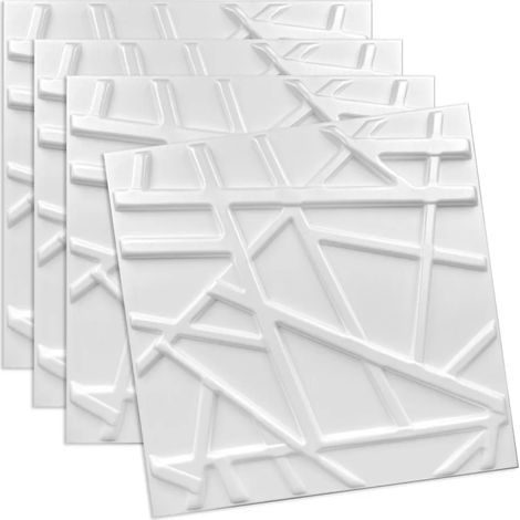 3D Wandpaneele Polystyrol - Weiß - 50x50 Cm - Deckenpaneele - 0,25 m2 (1/5)