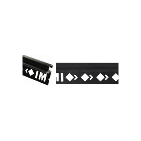 Profiles fixmi arret alu anodise noir mat brosse Longueur profilé: 2m50 - Epaisseur: 6 mm (1/4)
