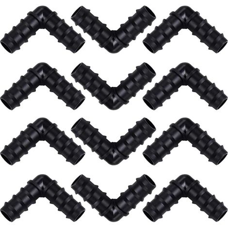 Connettore per tubo flessibile per sistema di irrigazione da 16 mm (gomito), 20 pezzi (1/4)