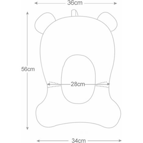 Tapis de bain bébé sécuritaire, conception à boucle, flottabilité renforcée pour baignoire, motif étoiles bleues et blanches (1/5)