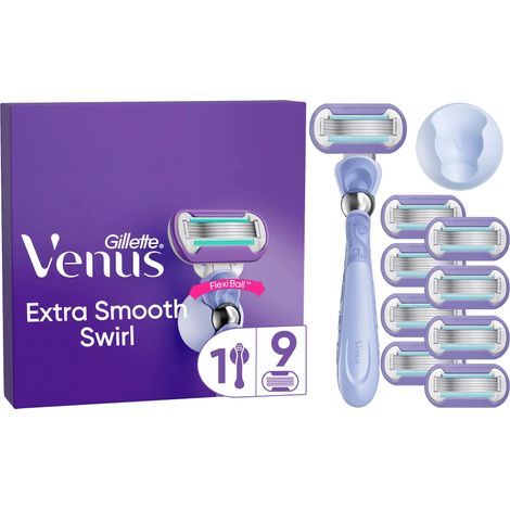 Gillette Venus Deluxe Smooth Swirl Systemklingen + Handstück Ersatzklingen 9er