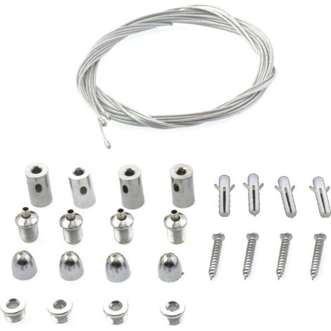 Jandei - Kit universal de suspensión panel LED con 4 cables de 1 metro de largo acabado