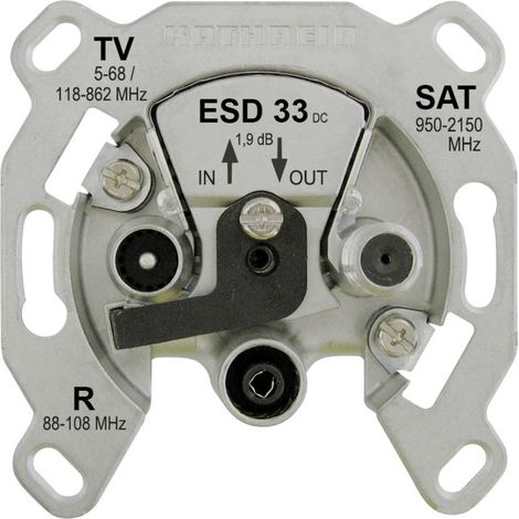 Kathrein ESD 33 Prise antenne BK, SAT, TV, FM encastré Prise de montage en boucle