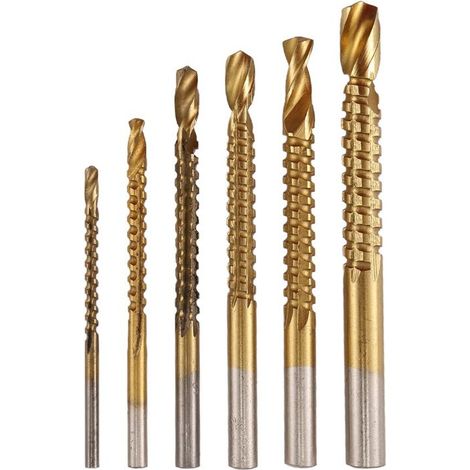 6 pièces mèches scie cloche titane HSS 3-8mm perçage métal charpentier (1/5)