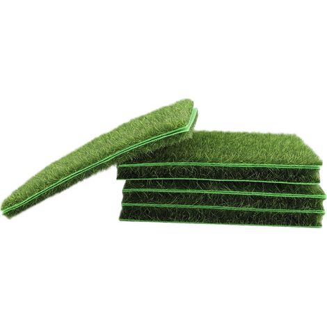 Lot de 10 tapis de gazon artificiel pour pelouse, jardin, mini-paysage, décoration intérieure (1/5)