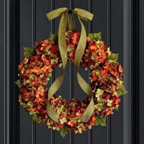 Guirlande Porte - Guirlande Automnale Pour Porte D'Entrée - Pour Décoration Halloween Et Thanksgiving - 30 cm (1/5)