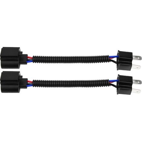 2 adattatori per cablaggio auto con connettore da H4 maschio a H13 femmina per Ford-Crezuo