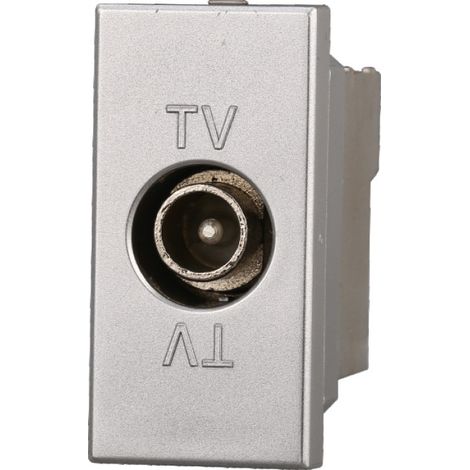 ETTROIT AG2250 Connecteur Prise TV Borne Mâle Couleur Gris Compatible avec Bticino Axolute