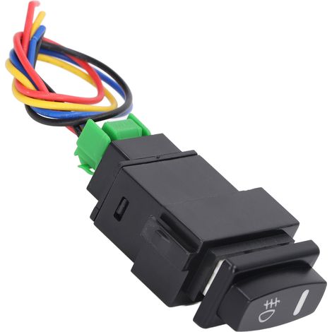 Interrupteur de phare antibrouillard LED 12V 10A avec faisceau de câblage, bouton poussoir rétroéclairé pour voyant de tableau de bord, kit de modification auto (1/5)