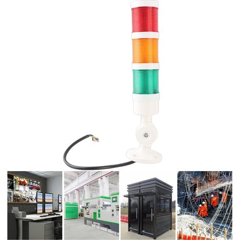 JT-505-J Dreifarbige Mehrschicht-Warnleuchte, akustischer und optischer Alarm, Signalanzeige für 220-V-Werkzeugmaschinen (1/5)