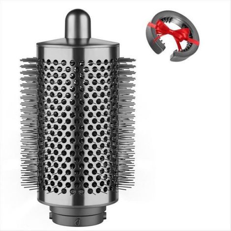 Grande Brosse Volumisante Ronde pour Accessoires pour Dyson Airwrap Gonfle et Volumise pour Coiffer le Gris Argenté (1/5)