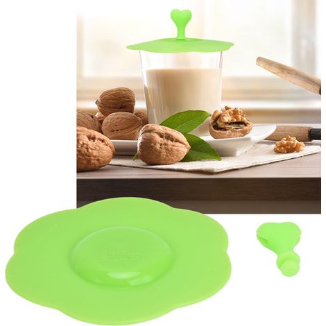 Couvercle en Silicone pour Tasse, Résistant à la Chaleur et au Froid, Anti-Poussière pour Cuisine (1/5)