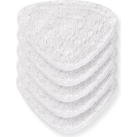 6 Pack Replacement Covers for Vileda Steam Cleaner, Steam for Vileda Super Fine Fiber Cloths - Durable and Perfect Fit - Washable - Reusable (White) (1/3)