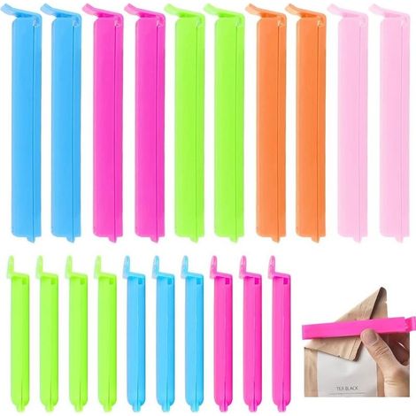 20 Pinces Alimentaires en Plastique, 7cm/11cm Clip D'étanchéité Clips Plastique Fermeture Pince Alimentaire Cuisine pour Emballage Cuisine Snack (1/5)