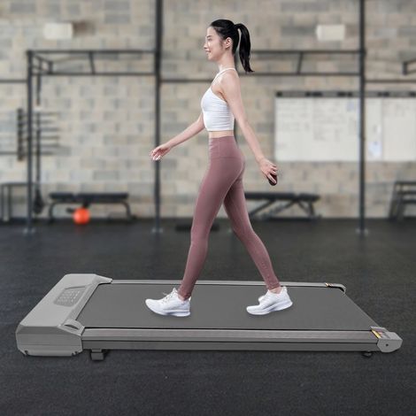 Tapis de course portable pour bureau, tapis de marche électrique pour la maison et le bureau Treadmill avec écran LCD + télécommande, vitesse de 1 à 6 km/h
