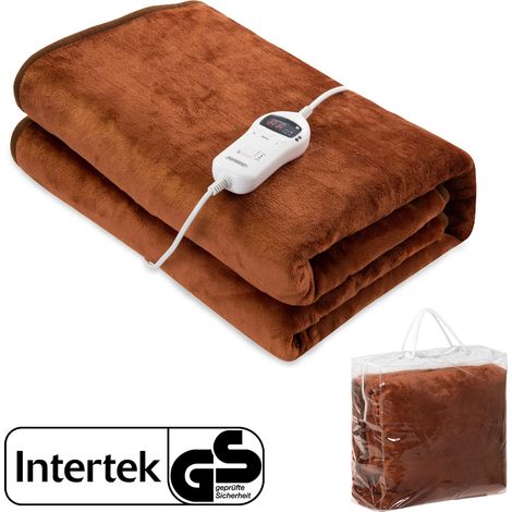 Coperta termica elettrica autospegnimento 9 livelli di riscaldamento 180x130 cm lavabile 40° anti surriscaldamento (1/10)
