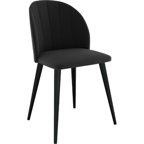 Silla Racine 104, Negro + Magic Velvet 2219, 83x53x57cm, Tapiz, De madera, Aglomerado laminado (1/4)