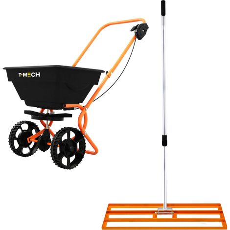 Rotary Spreader & 100cm Lawn Leveller - Orange
