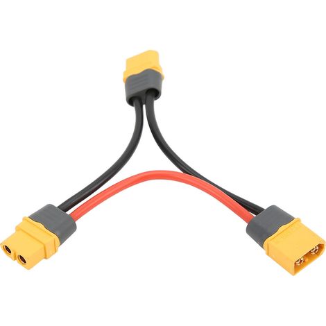 Câble adaptateur XT60H 1 femelle vers 2 mâles pour modèles RC, fil silicone 14AWG (1/5)