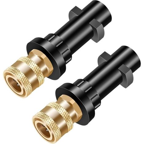 Lot de 2 adaptateurs de pistolet pour nettoyeur haute pression avec prise rapide 1/4", compatible avec les nettoyeurs haute pression Karcher/Kärcher K Serie K2, K3, K4, K5, K6, K7 (1/4)