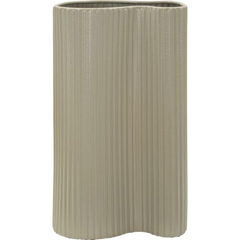 Vase Design en Métal "Frankfurt" 36cm Beige Foncé (1/5)